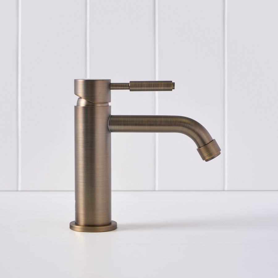 Yabby TAPWARE Melbourne Short Basin Mixer Antique Brass