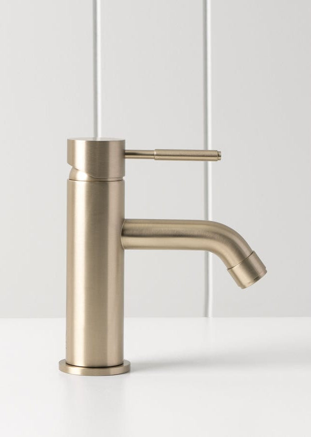 TileCloud TAPWARE Melbourne Short Basin Mixer Warm Brushed Nickel