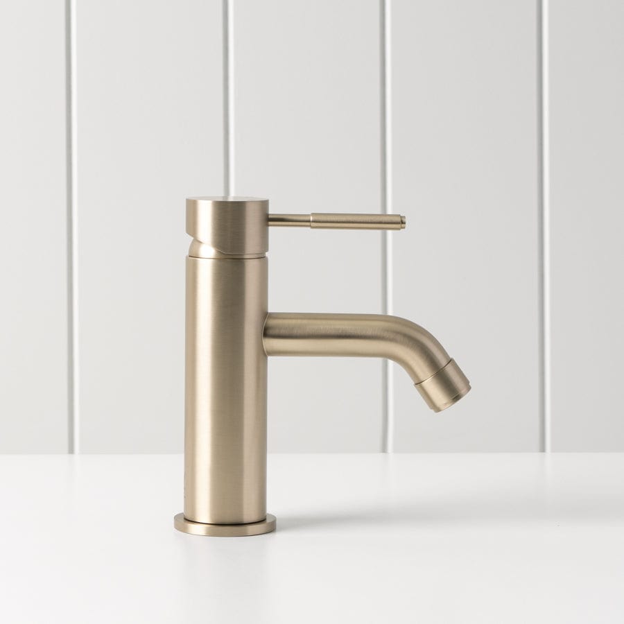 TileCloud TAPWARE Melbourne Short Basin Mixer Warm Brushed Nickel