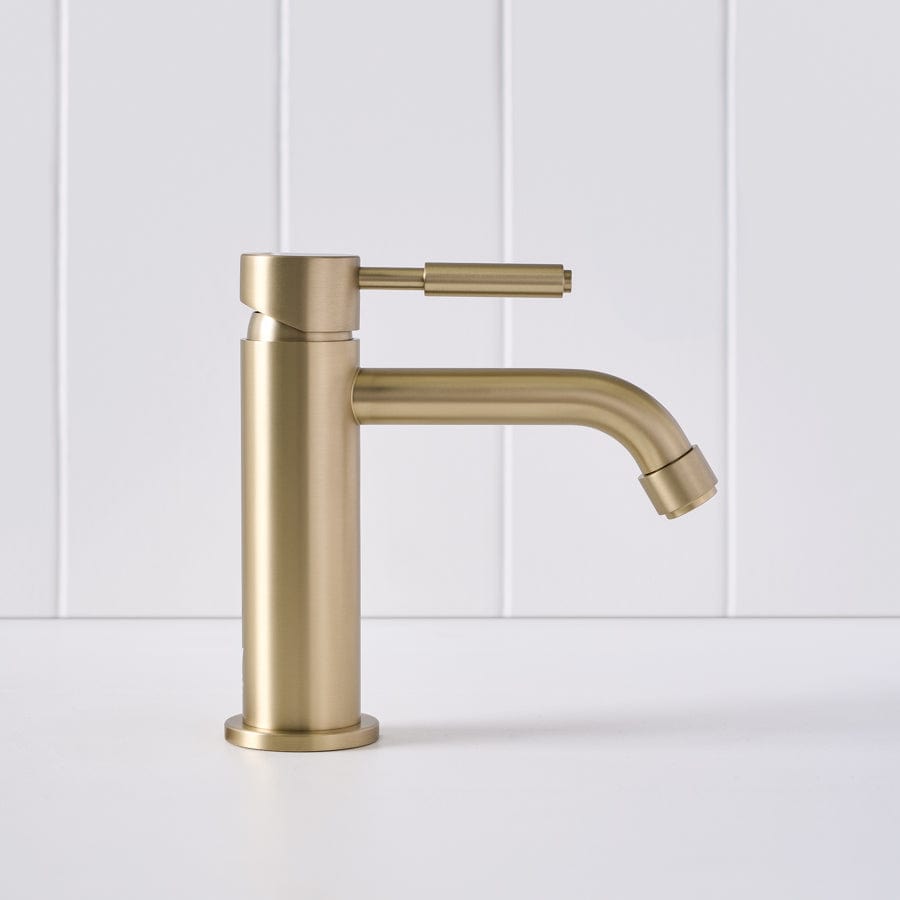 Yabby TAPWARE Melbourne Short Basin Mixer Warm Brushed Nickel