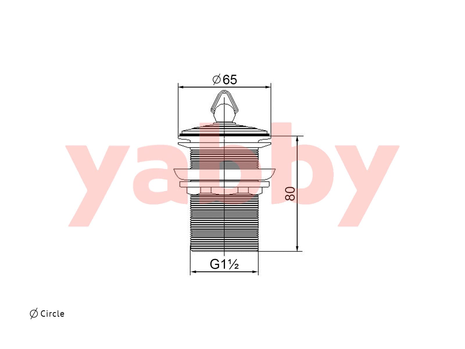 Yabby TAPWARE Plug and Waste Black Matte