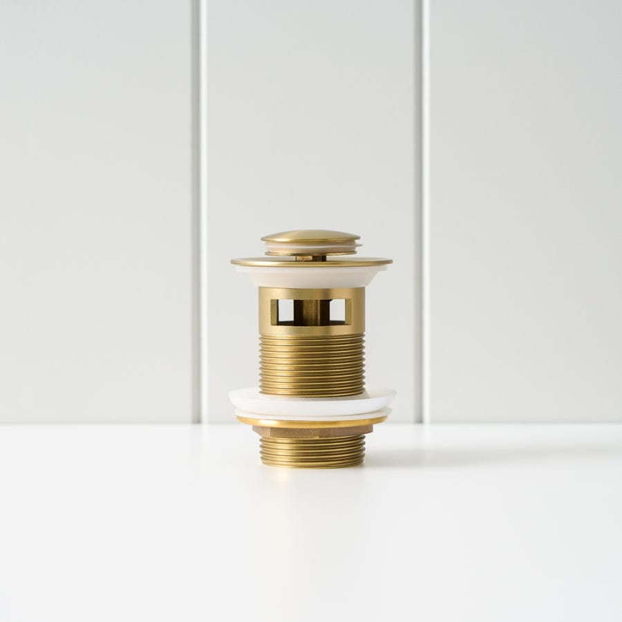 Yabby TAPWARE Pop Up Waste Brushed Brass - Overflow