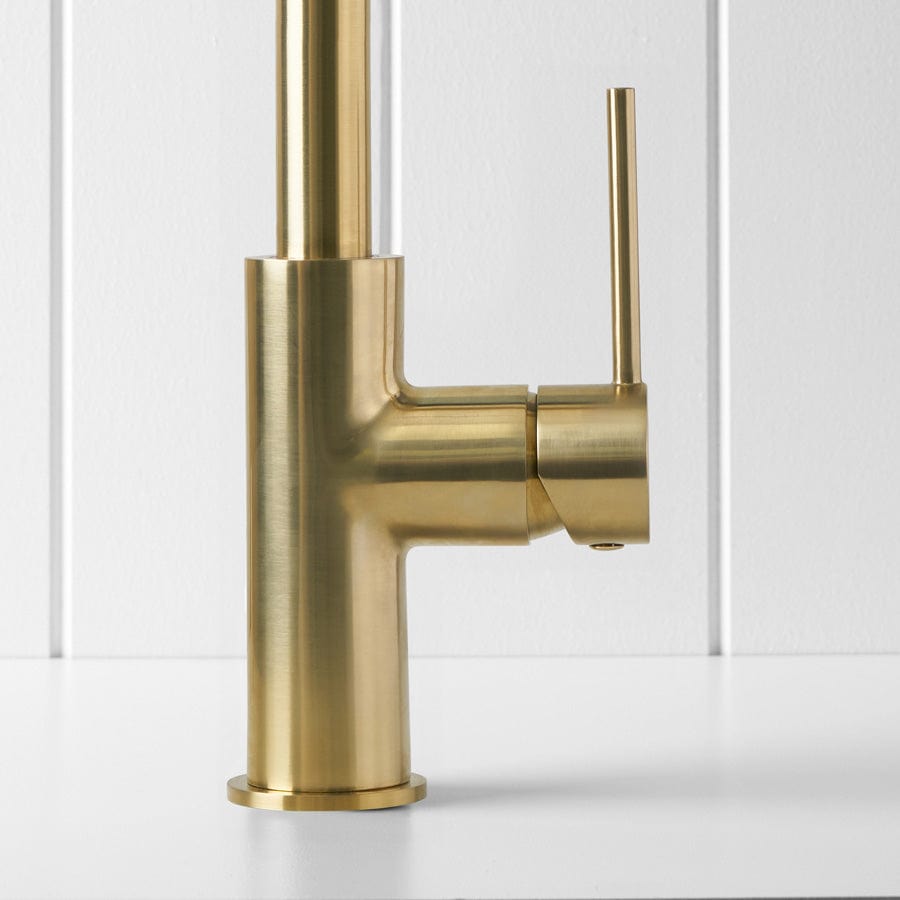 Yabby TAPWARE Pullout kitchen Mixer Brushed Brass