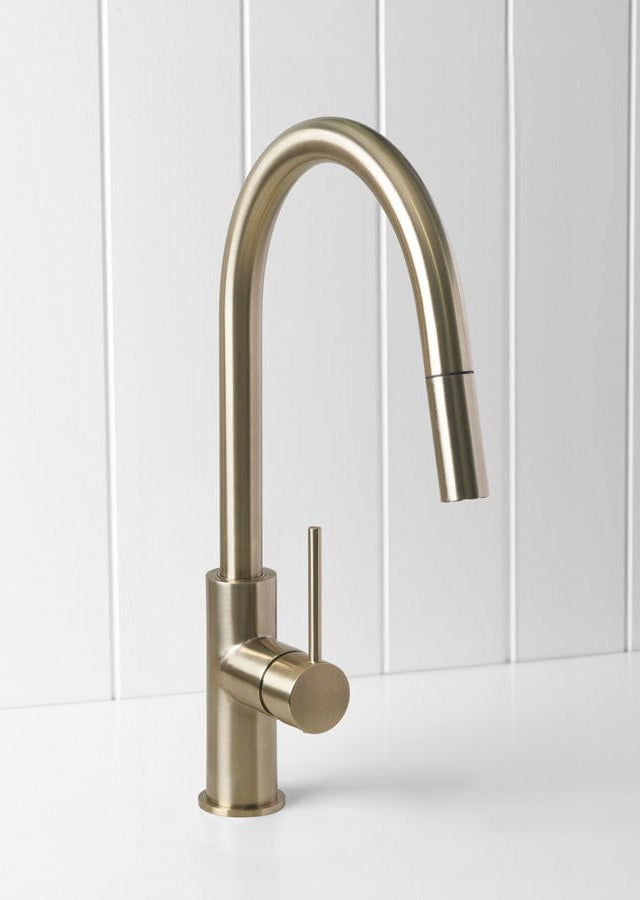 Yabby TAPWARE Pullout Kitchen Mixer Warm Brushed Nickel