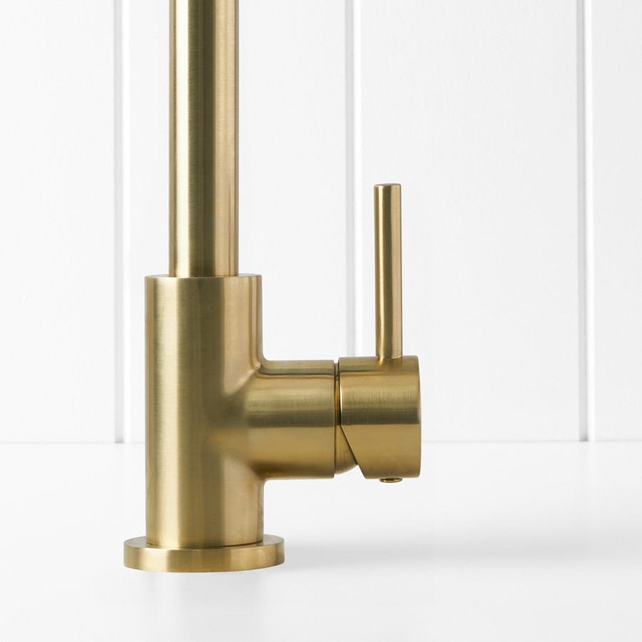 Yabby TAPWARE Round Kitchen Mixer Brushed Brass