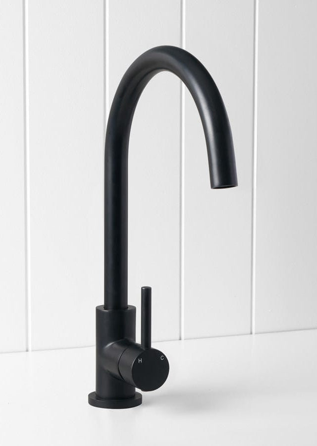 Yabby TAPWARE Round Kitchen Mixer Matte Black