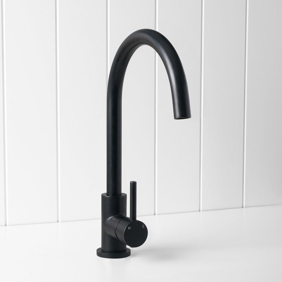 Yabby TAPWARE Round Kitchen Mixer Matte Black