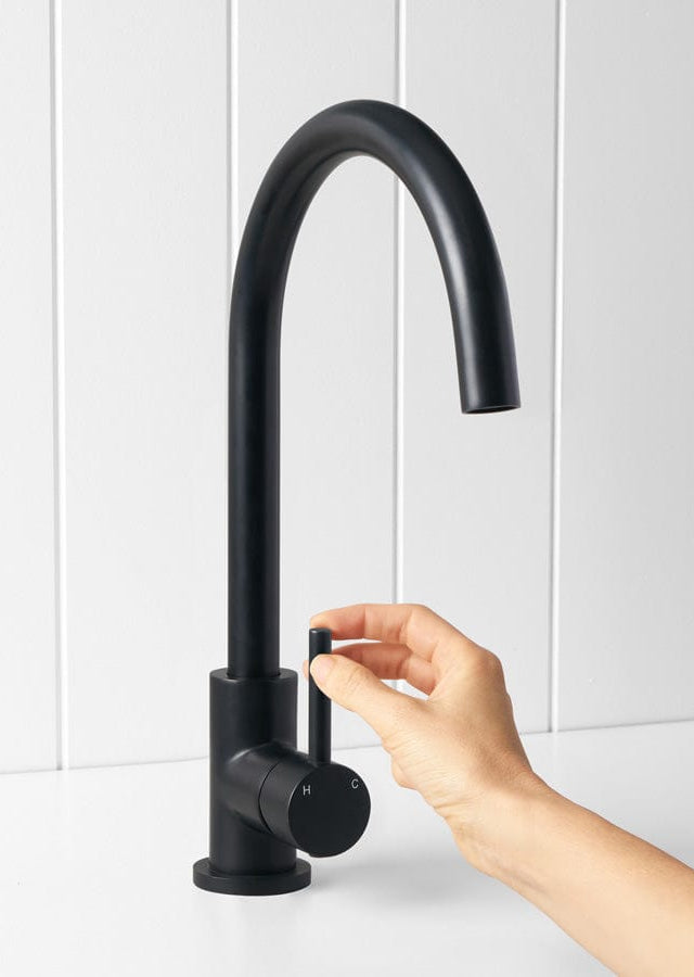 Yabby TAPWARE Round Kitchen Mixer Matte Black