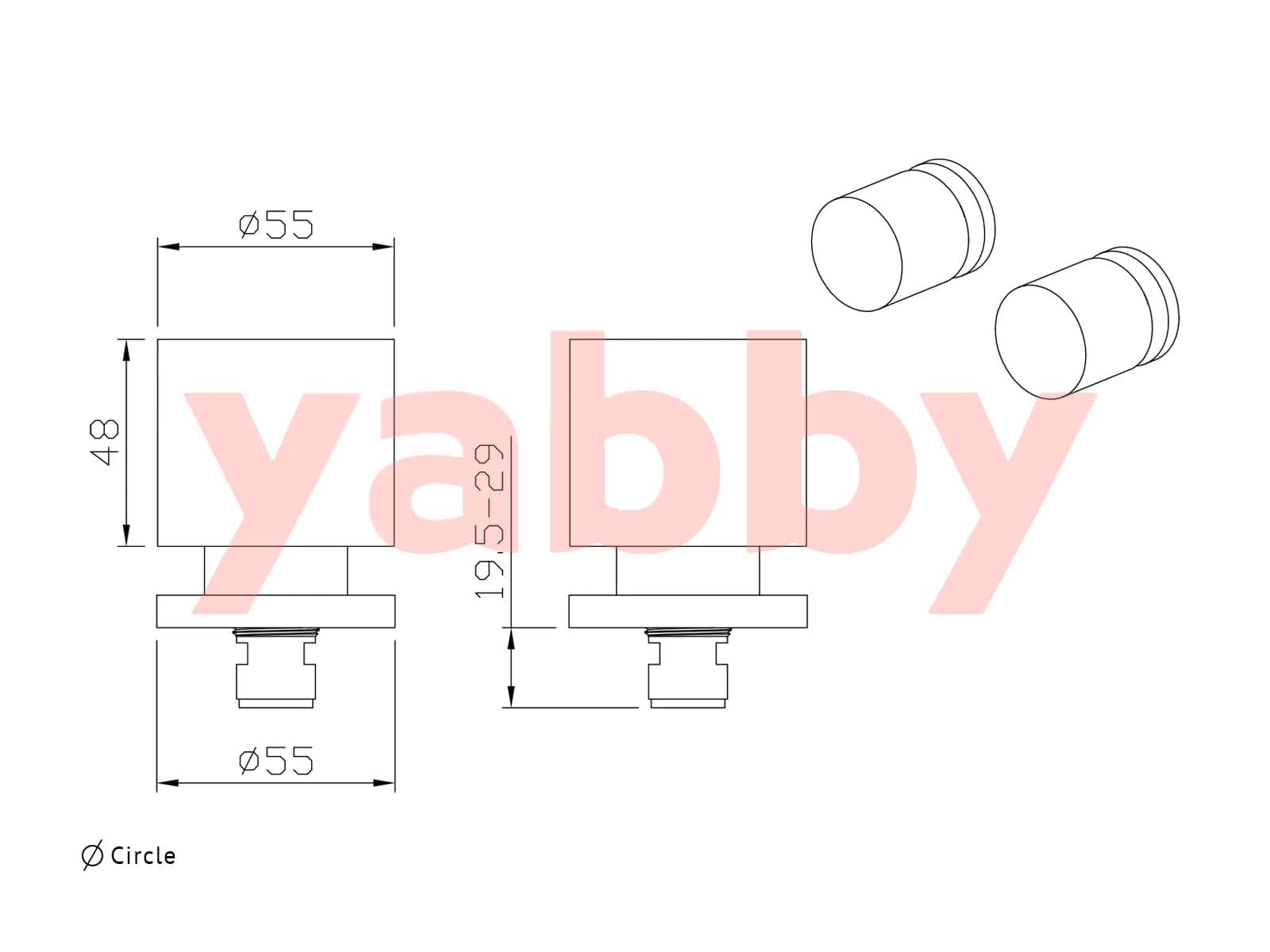 Yabby TAPWARE Round Taps Gunmetal