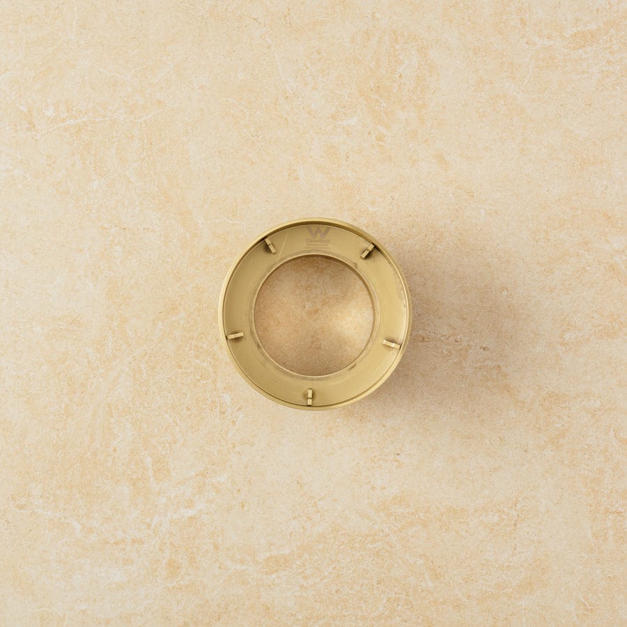 TileCloud TAPWARE Round Tile Insert Floor Waste Brushed Brass