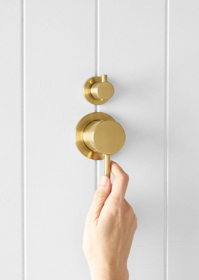 Yabby TAPWARE Shower Diverter and Mixer Brushed Brass