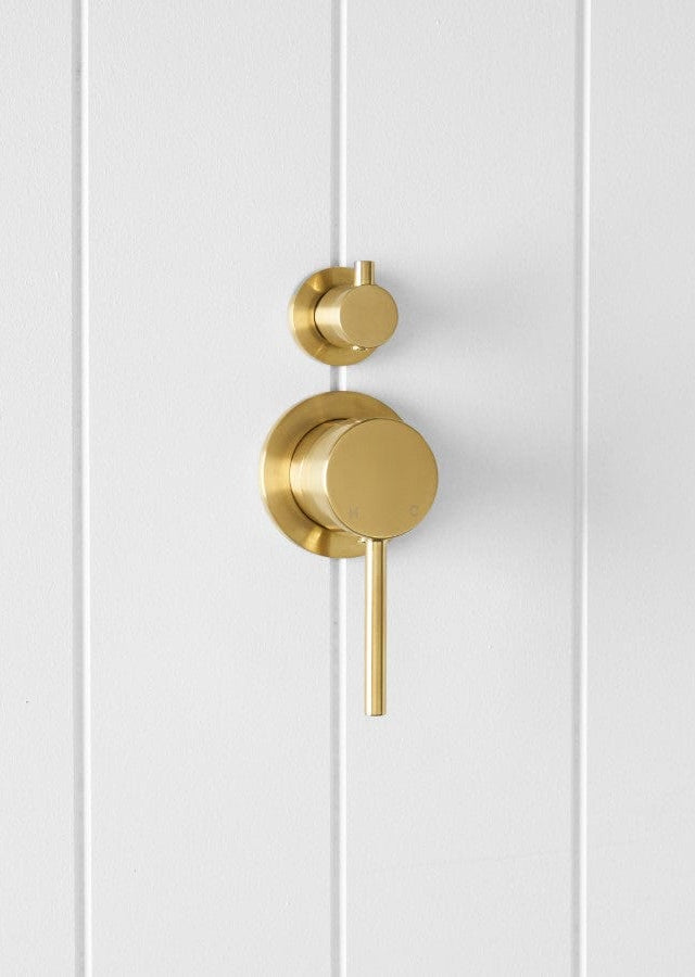 Yabby TAPWARE Shower Diverter and Mixer Brushed Brass