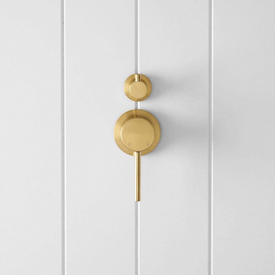 Yabby TAPWARE Shower Diverter and Mixer Brushed Brass