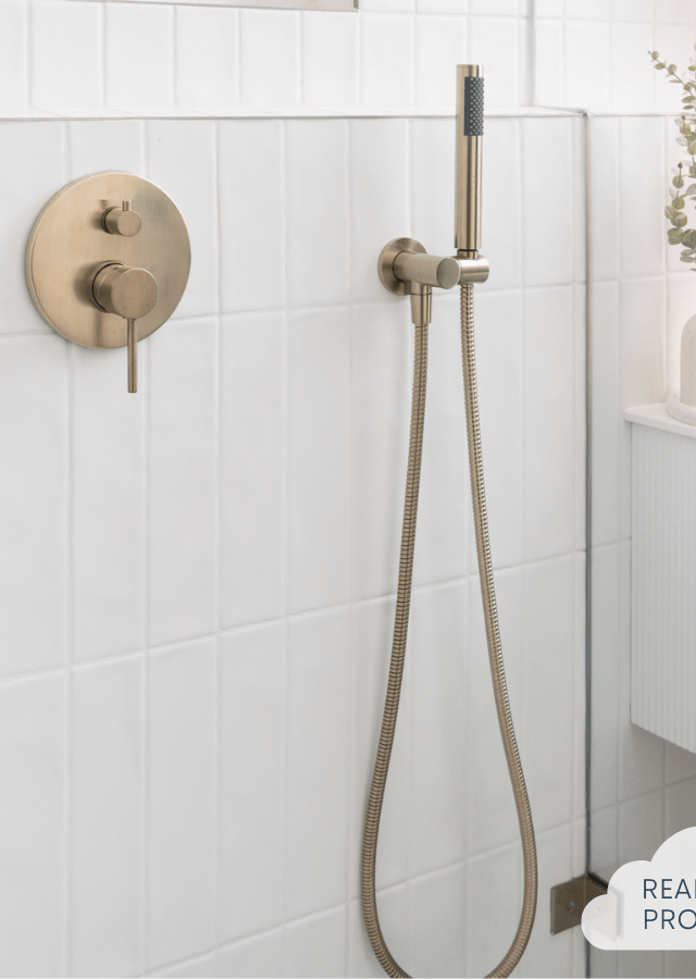 Yabby TAPWARE Shower Diverter and Mixer Warm Brushed Nickel