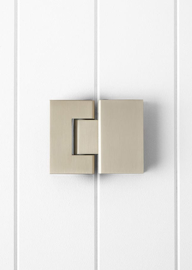 Yabby TAPWARE Shower Hinge Glass to Glass Warm Brushed Nickel