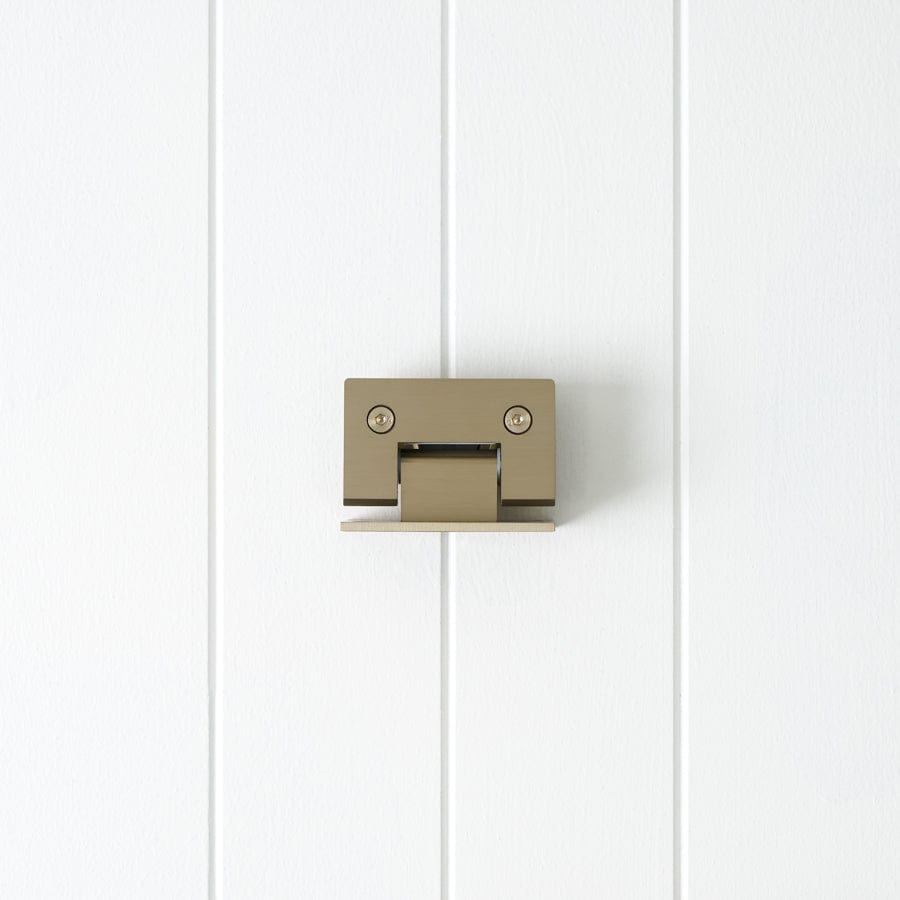 Yabby TAPWARE Shower Hinge Glass to Wall Warm Brushed Nickel