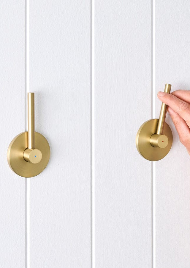 Yabby TAPWARE Sydney Double Handle Taps Brushed Brass
