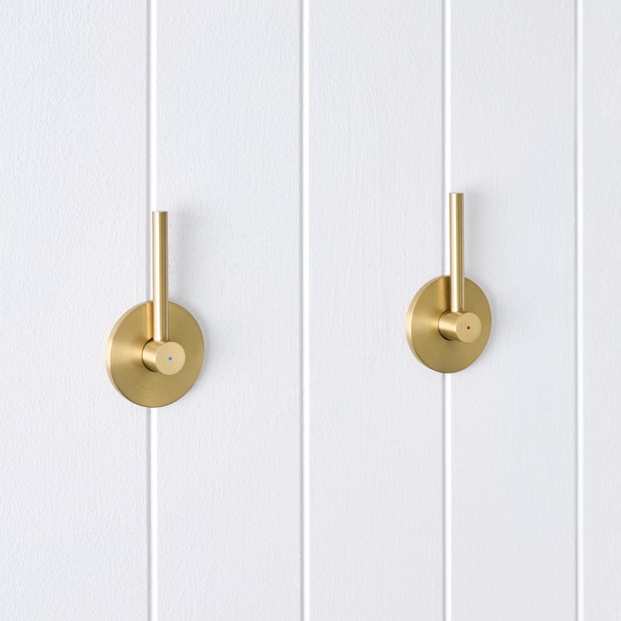 Yabby TAPWARE Sydney Double Handle Taps Brushed Brass
