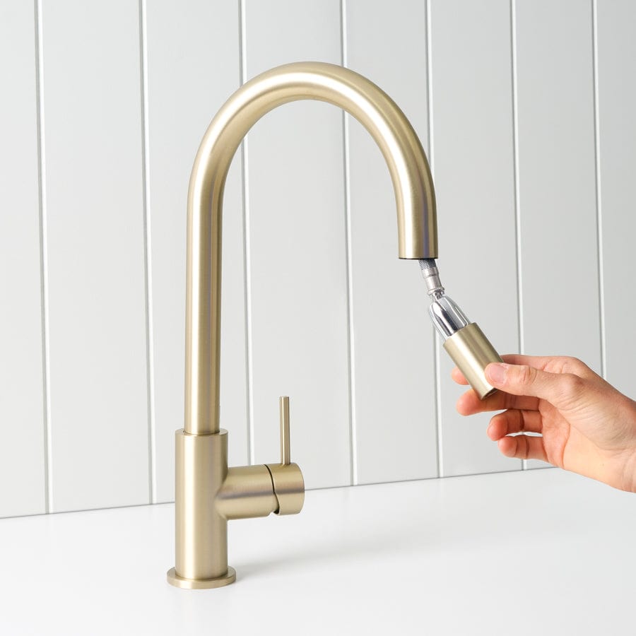 Yabby TAPWARE Sydney Pullout Kitchen Mixer Warm Brushed Nickel