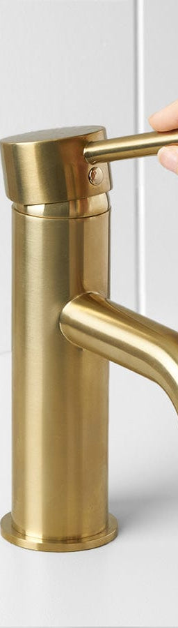 Yabby TAPWARE Sydney Short Basin Mixer Brushed Brass