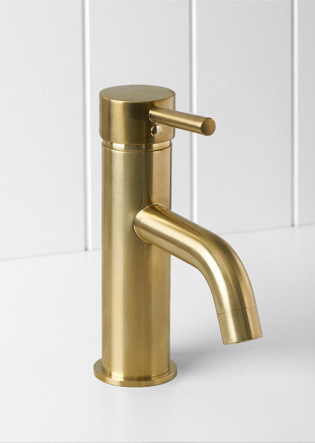 Yabby TAPWARE Sydney Short Basin Mixer Brushed Brass