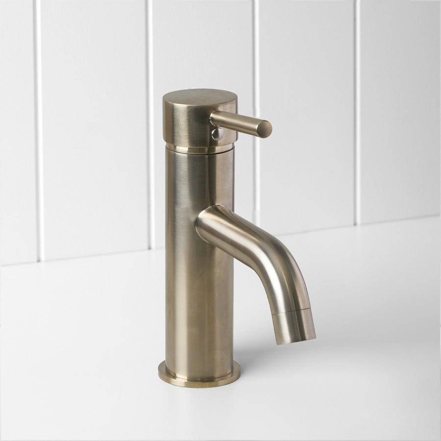 Yabby TAPWARE Sydney Short Basin Mixer Warm Brushed Nickel