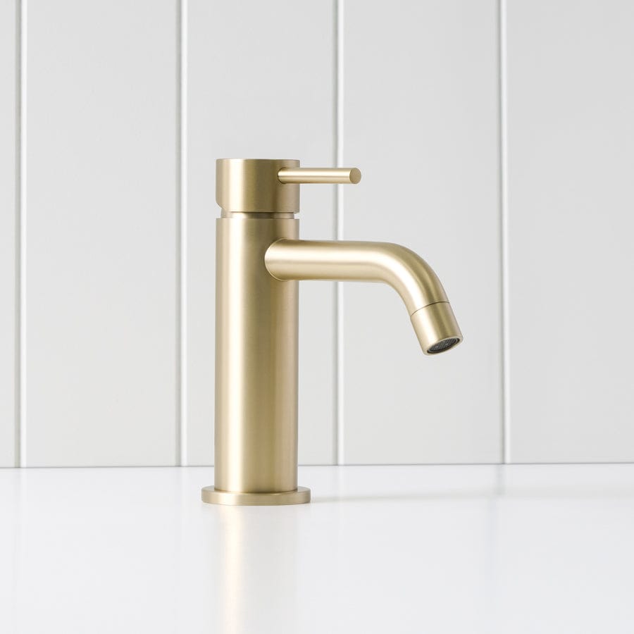 Yabby TAPWARE Sydney Short Basin Mixer Warm Brushed Nickel