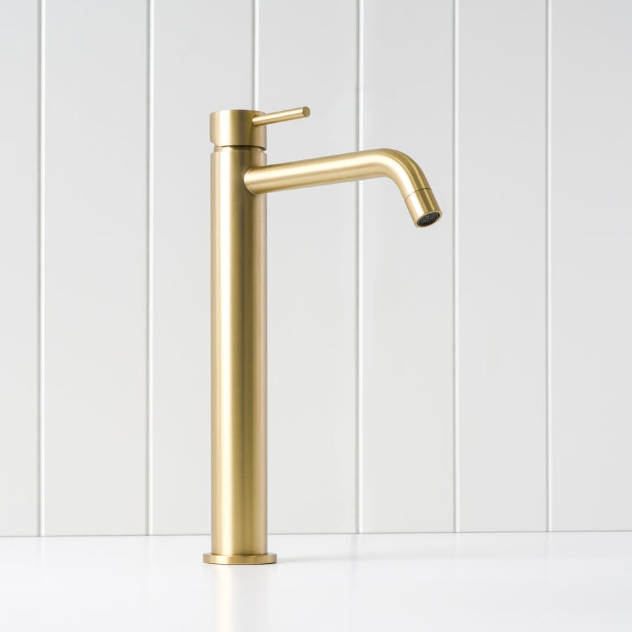 Yabby TAPWARE Sydney Tall Basin Mixer Brushed Brass