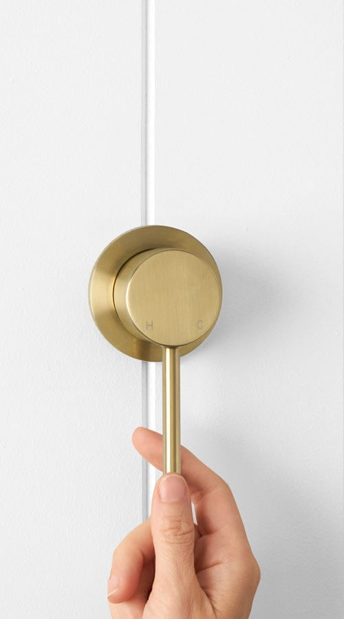 Yabby TAPWARE Sydney Wall Mixer Brushed Brass