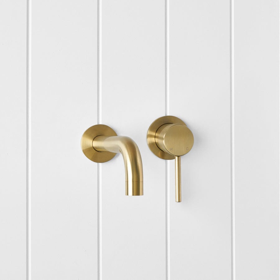 Yabby TAPWARE Sydney Wall Spout + Mixer Brushed Brass