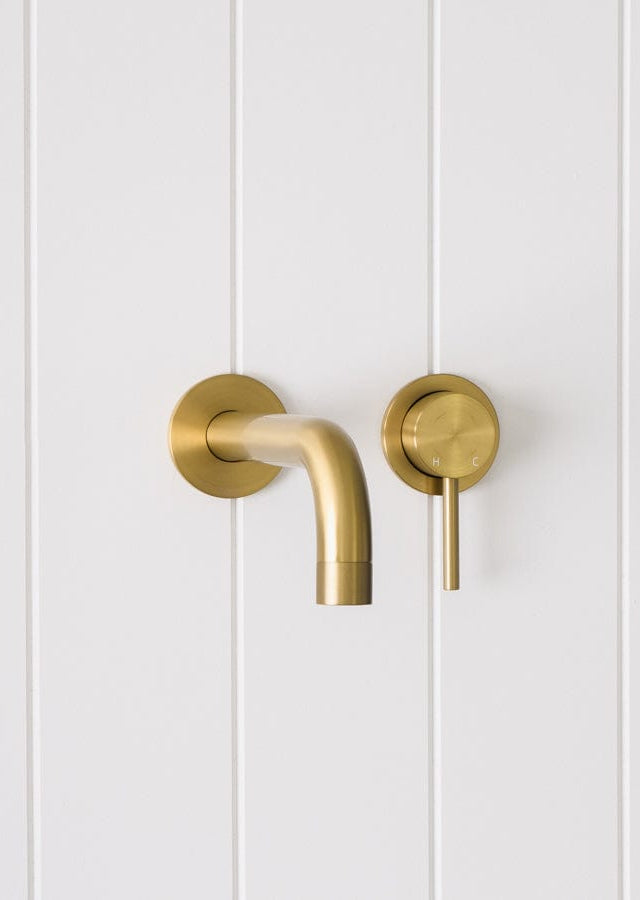 Yabby TAPWARE Sydney Wall Spout + Mixer Brushed Brass