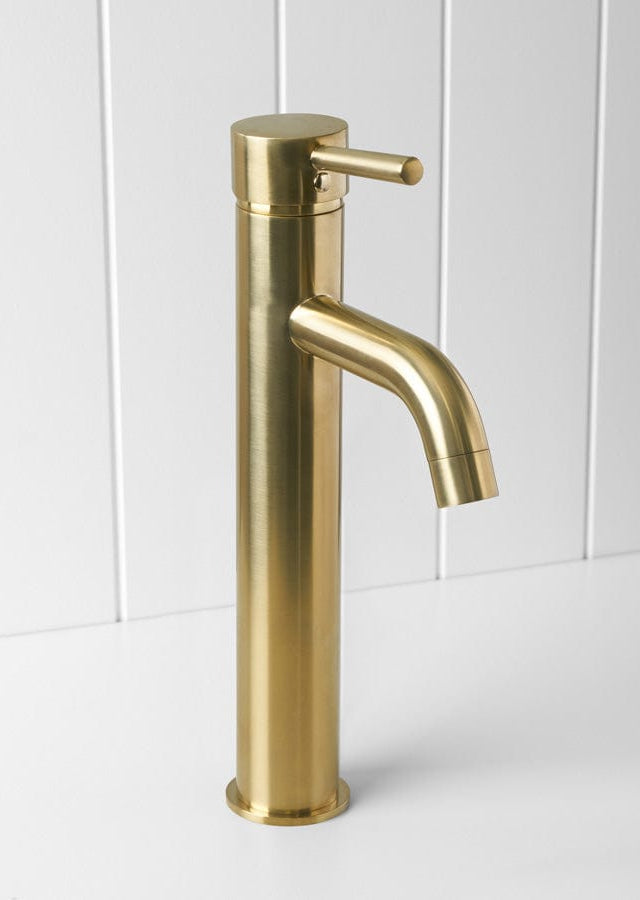 Yabby TAPWARE Tall Basin Mixer Brushed Brass