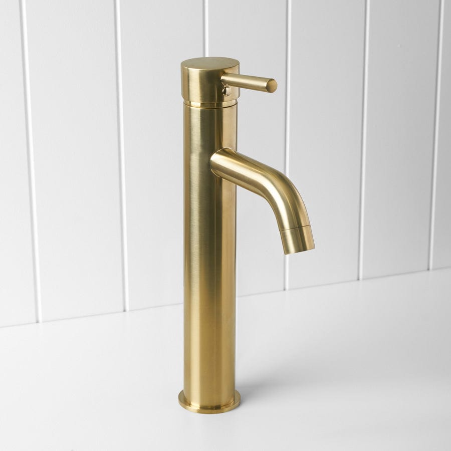 Yabby TAPWARE Tall Basin Mixer Brushed Brass