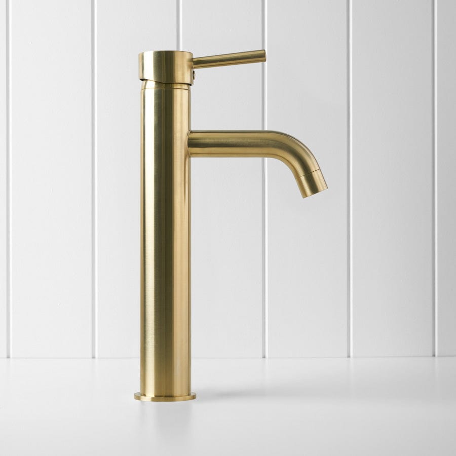 Yabby TAPWARE Tall Basin Mixer Brushed Brass