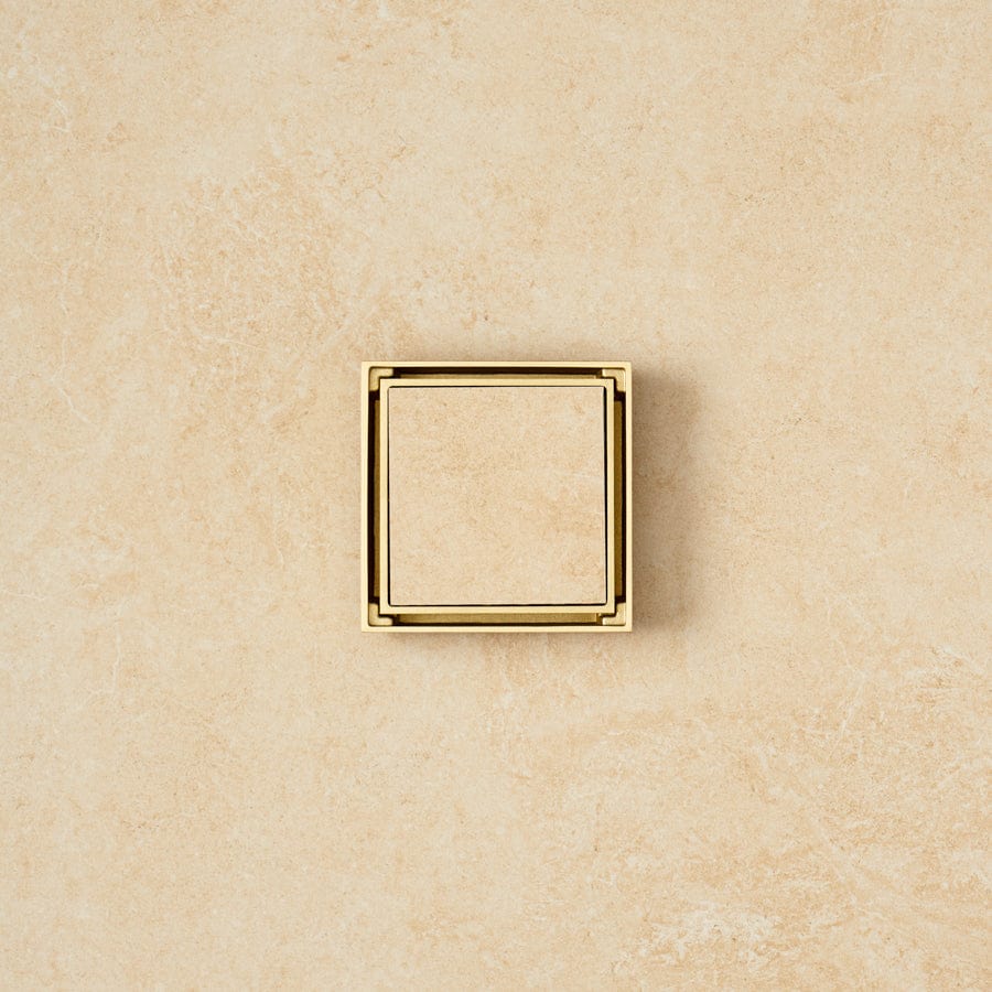 Yabby TAPWARE Tile Insert Floor Waste Brushed Brass