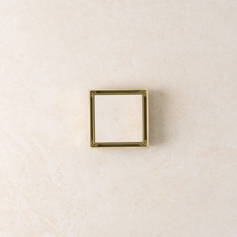 Yabby TAPWARE Tile Insert Floor Waste Brushed Brass