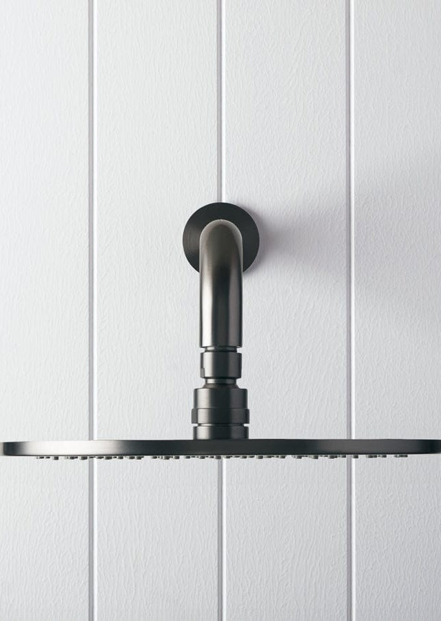 Yabby TAPWARE Wall Shower Arm And Head Gunmetal