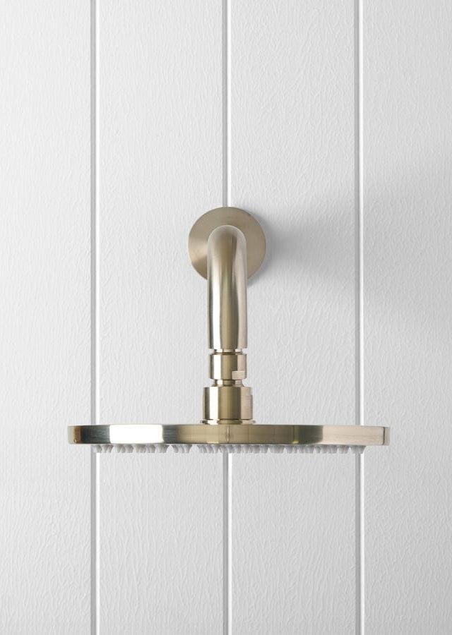 Yabby TAPWARE Wall Shower Arm and Head Warm Brushed Nickel