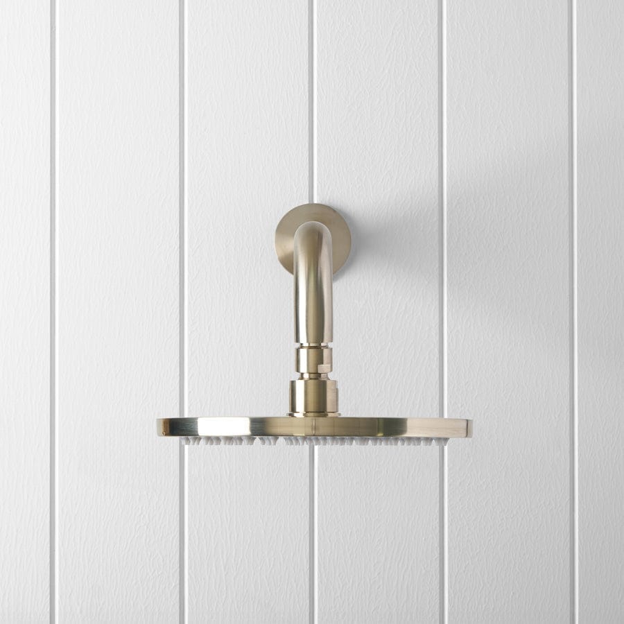 Yabby TAPWARE Wall Shower Arm and Head Warm Brushed Nickel