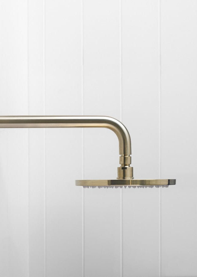 Yabby TAPWARE Wall Shower Arm and Head Warm Brushed Nickel