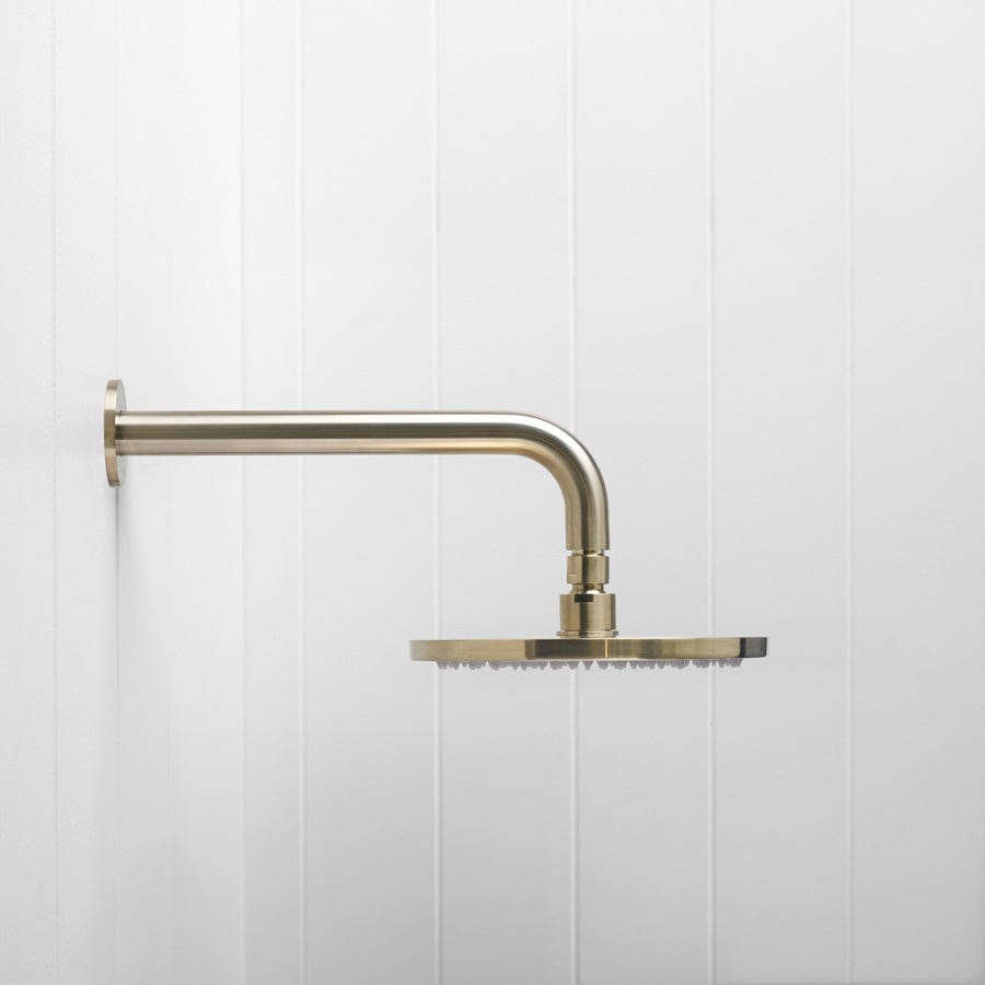 Yabby TAPWARE Wall Shower Arm and Head Warm Brushed Nickel