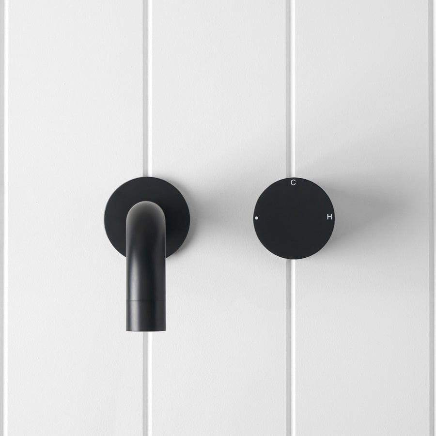 Yabby TAPWARE Wall Spout + Progressive Wall Mixer Matte Black