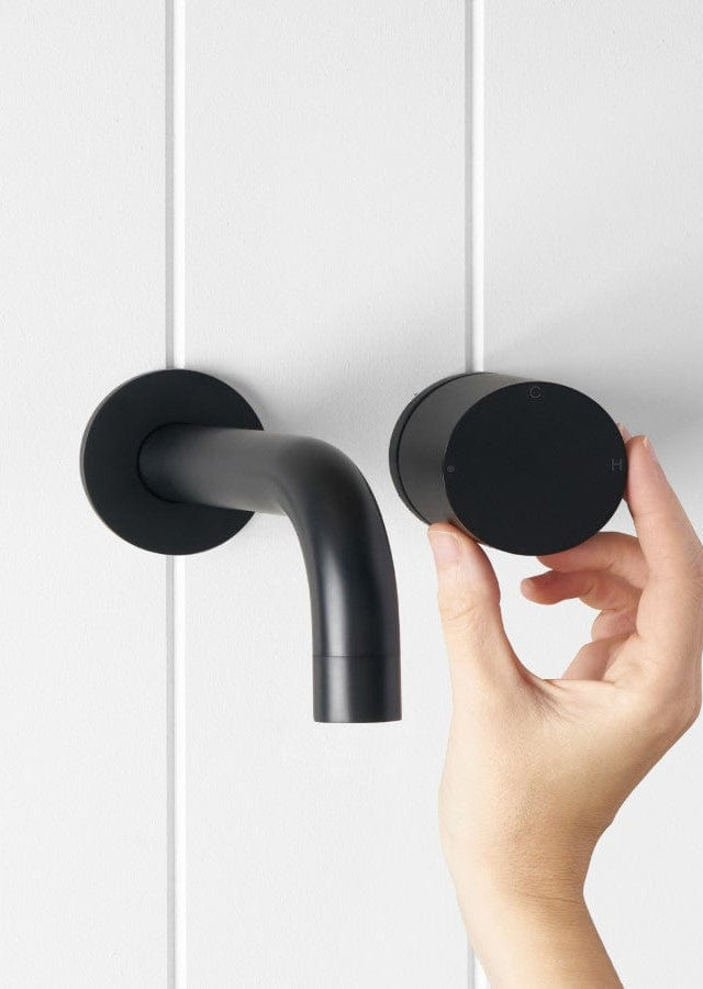 Yabby TAPWARE Wall Spout + Progressive Wall Mixer Matte Black