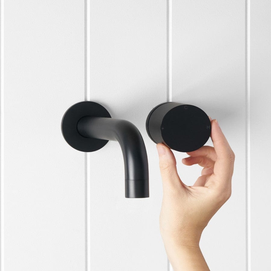 Yabby TAPWARE Wall Spout + Progressive Wall Mixer Matte Black