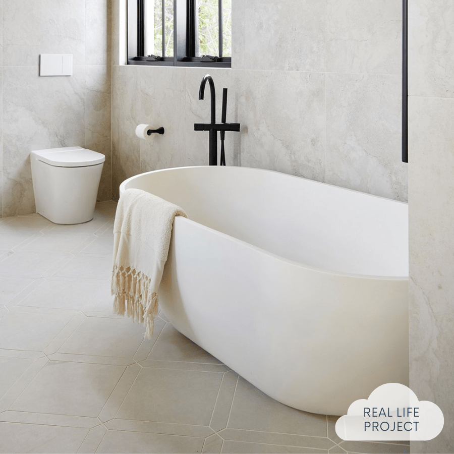 TileCloud TILE Arrawarra Cream Calacatta Look Subway Tile