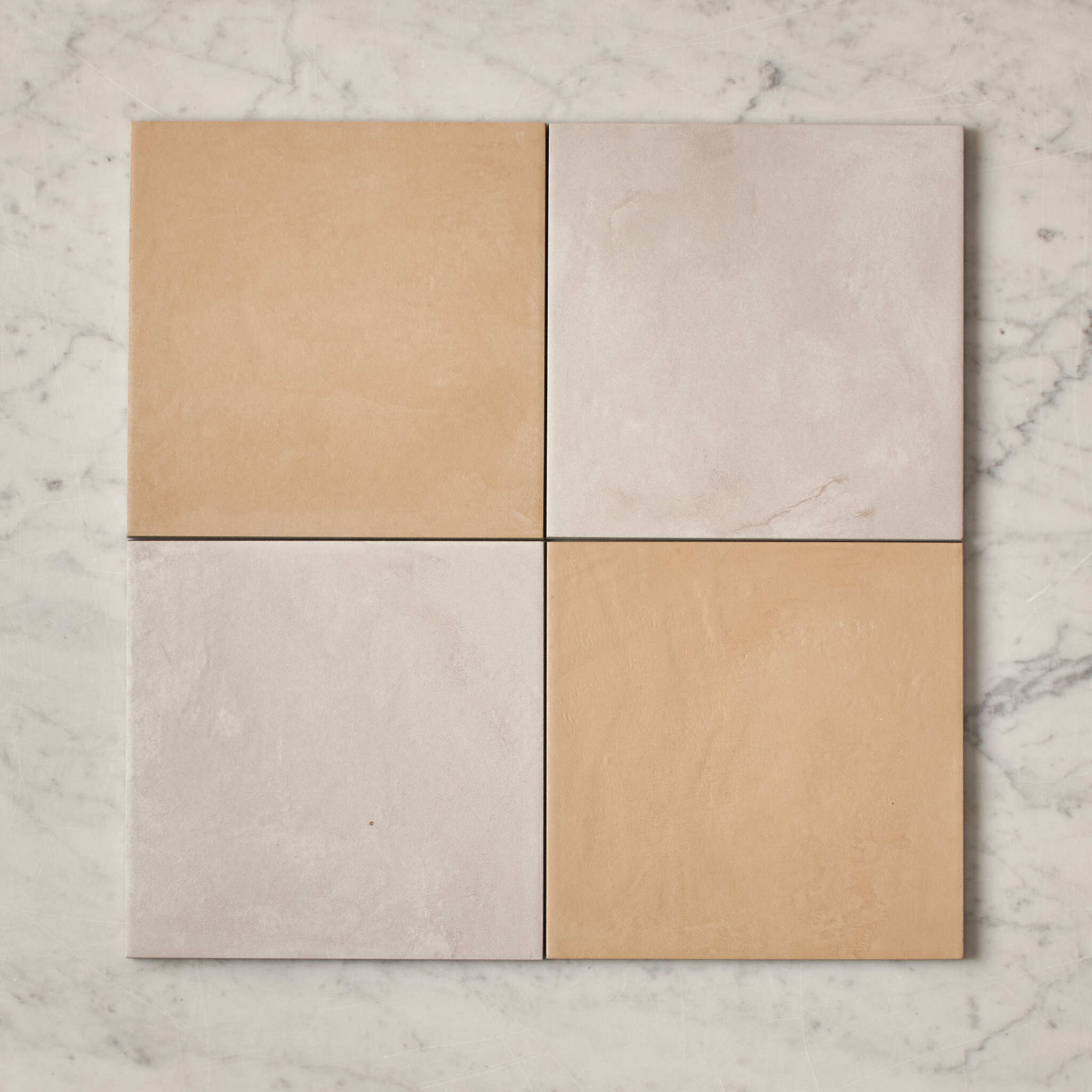 Fina Ceramics TILE Bronte Checkerboard Butter & White Tile