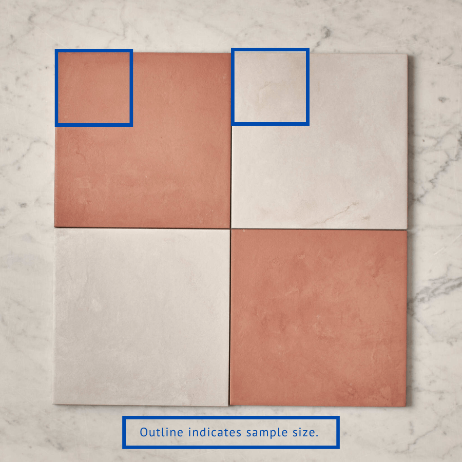 Fina Ceramics TILE Bronte Checkerboard Terracotta & White Tile