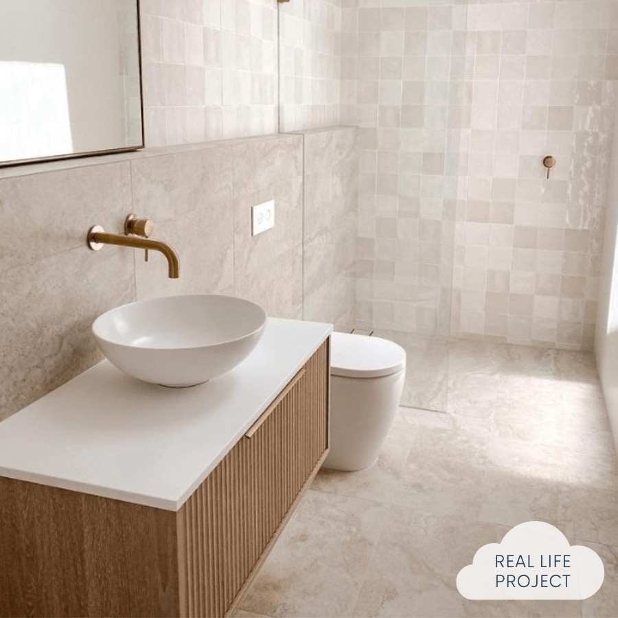 TileCloud TILE Byron Travertine Look Ivory Matte Tile