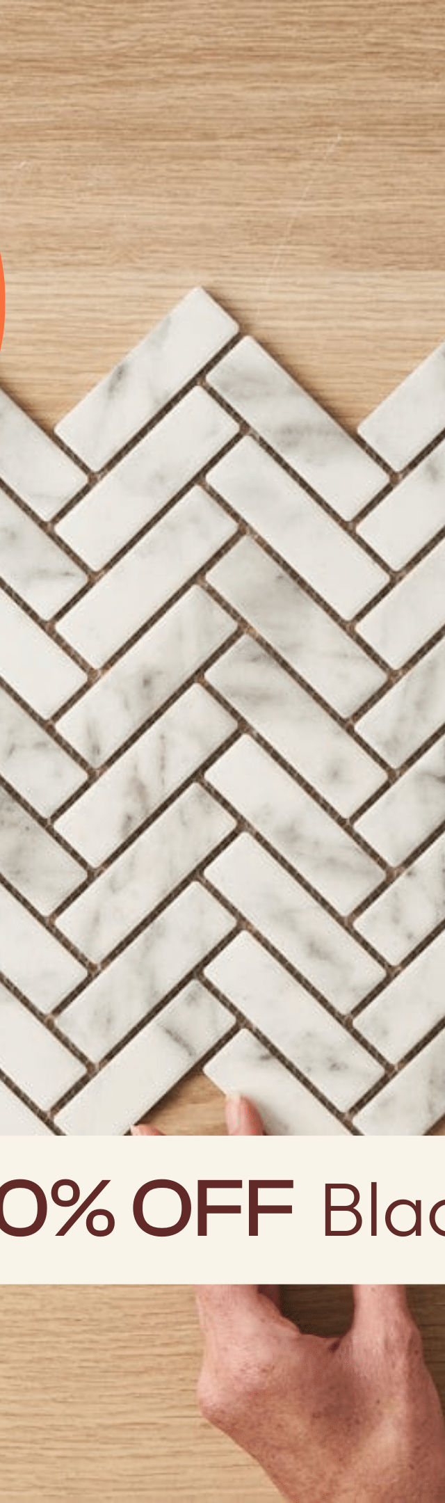 TileCloud TILE Coledale Matte Carrara Look Herringbone Tile