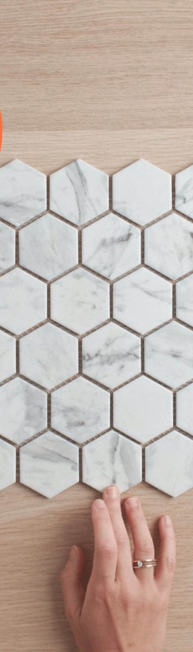 TileCloud TILE Coledale Matte Carrara Look Hexagon Tile